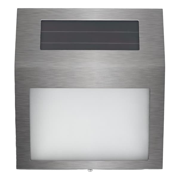 LED solcellslampa silver belyst husnummer IP44 DPM