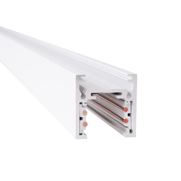 Magnetisk skena, ytmonterad, 2 meter, vit Maxlight