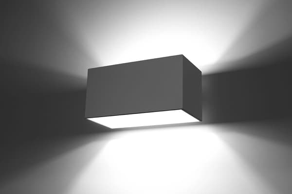 Seinävalaisin QUAD MAXI harmaa Sollux Lighting SL.0526