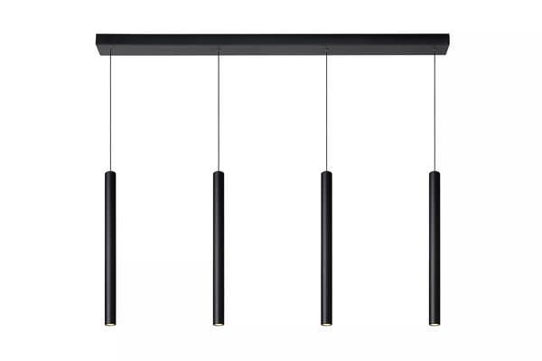 Pendellampa rör svart LORENZ LED 16W Lucide
