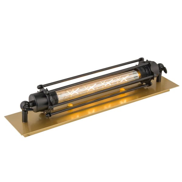 Kinkiet Retro Loft Abigali E27 guld-sort