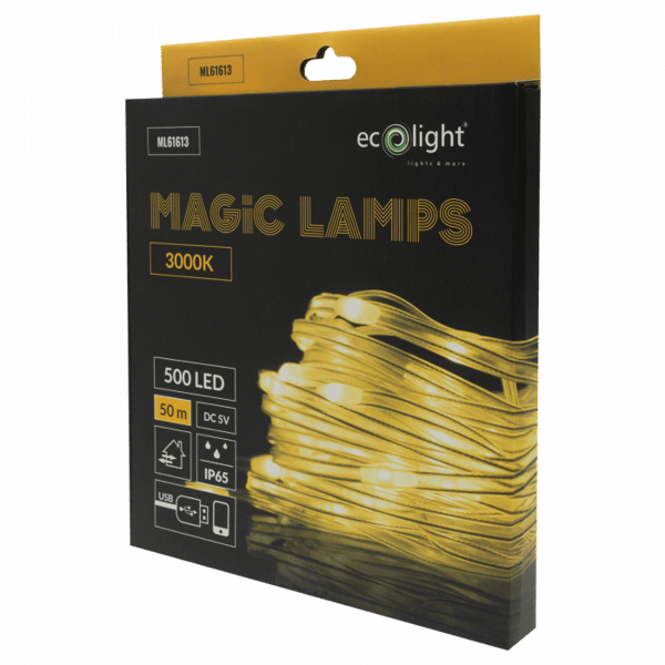 Julbelysning utomhus 500 LED 3000K 50m Bluetooth USB MAGISKA LAMPOR Ecolight