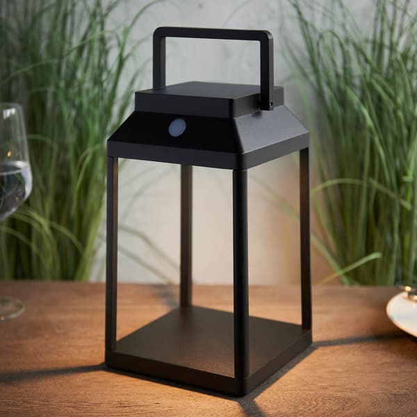 Udendørs terrasse solcelle USB sort bur LED 3.15W LINTERNA Endon