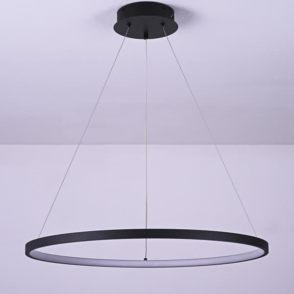 Sort LED-ring pendellampe 36W Peoria IdeaLed