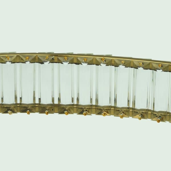 Glamour guld ring pendellampe krystaller LED 32W Aurora IdeaLed
