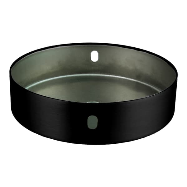 Metalroset loftroset rund Ø10cm sort DPM
