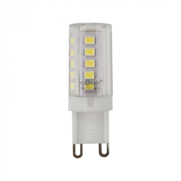 Ecolight välkkymätön LED-kapselilamppu G9 3W 6500K 350lm