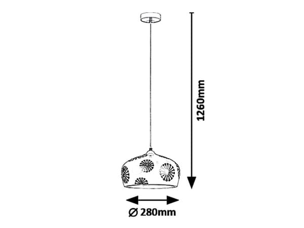 Pendellampe E14 1x40W hvid farve 6050 Ginger Rabalux