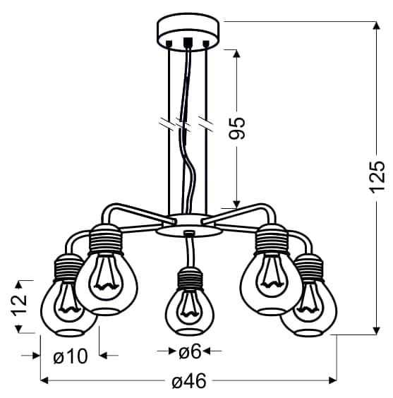 Candellux GLIVA 35-58669 kromkrona