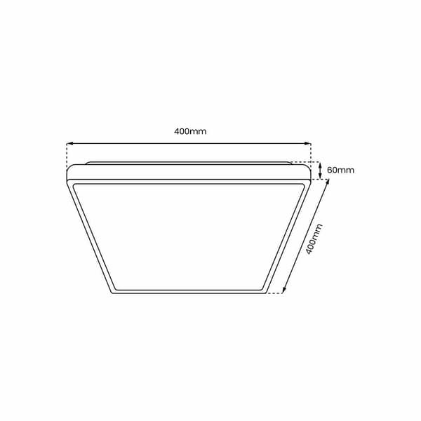 LED loftsplafond sort 40x40cm QUADRO Milagro 7929