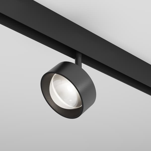 Sort magnetisk skinnespot LED 15W LENS Maytoni Technical