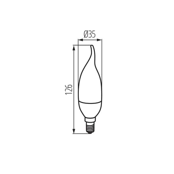 LED-pære E14 6.2W neutral hvid Kanlux