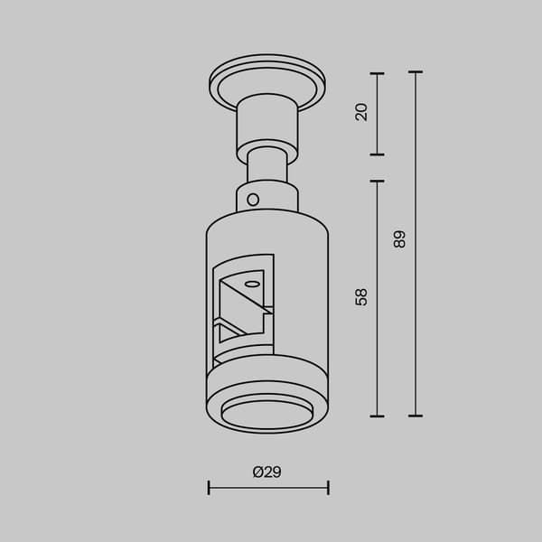 Väggfäste enkel 9 cm mässing FLARITY Maytoni Technical