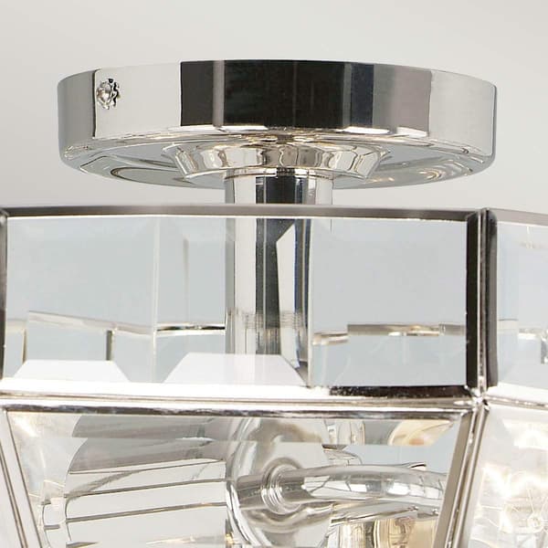 Taklampa silver plafong Old Park Elstead