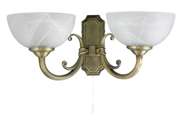 Dobbelt klassisk væglampe med afbryder E14 bronze Marlene 8542 Rabalux