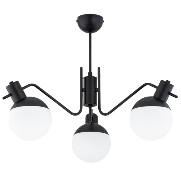 Loftlampe moderne sort-hvid lineære arme 3xE14 10W ESTERA Alfa