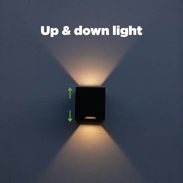 Ulkoseinävalaisin GEMINI BEAMS musta Lutec 5104003012