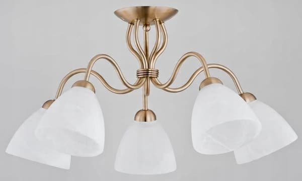 Lampskärm glas vit kopp E27 ALABASTER Alfa