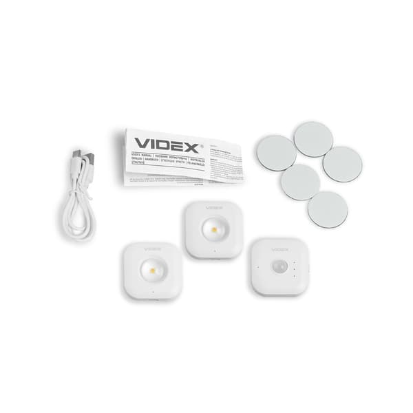 Videx USB-C uppladdningsbara trådlösa trapplampor med rörelsesensor