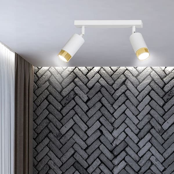 LOFTLAMPE Emibig 2xGU10 30W HIRO 2 WH/GOLD 963/2