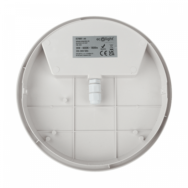 LED-plafond rund IP65 mångsidig LED 20W Torton EC79891 Ecolight