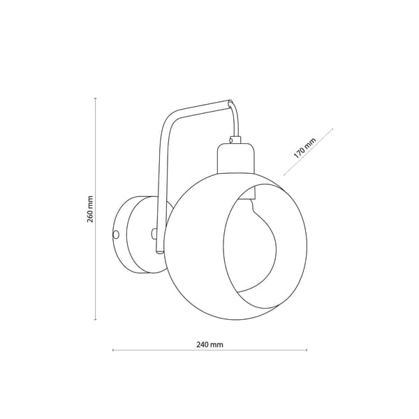 CYKLOP E27 15W TK-Lighting 2750 -seinävalaisin