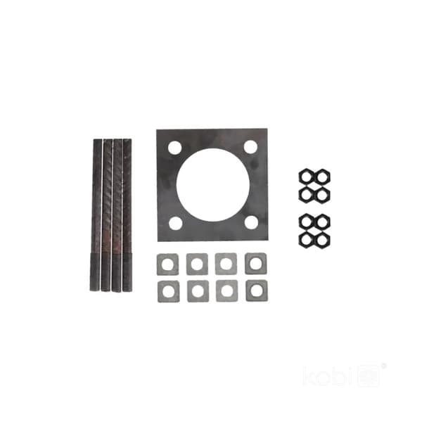 Sort lysmast 4m rund Ø60mm foldbar i 4 dele BASE SG Kobi