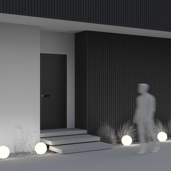 Udendørs kuglelampe 30 cm hvid E27 30W Erda Maytoni