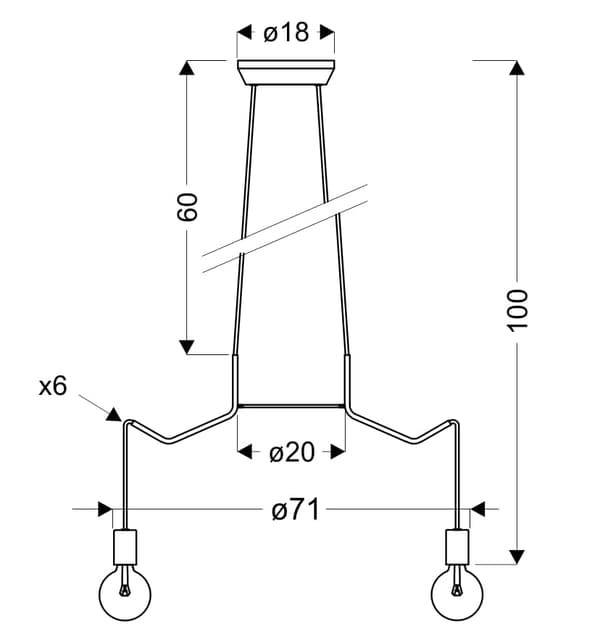 Lysekrone Candellux BASSO 36-71033 sort