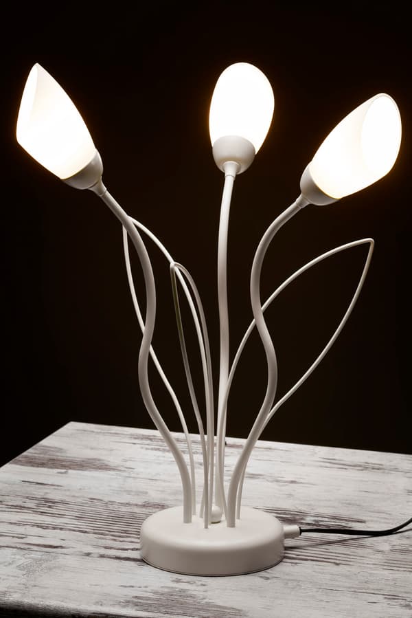 Dekorativ bordlampe lysegrå 3xG9 14W GLORIOSA Jupiter