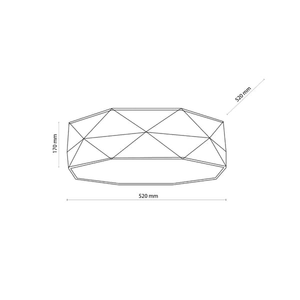 Loftlampe KANTOOR 4xE27 15W TK-Lighting 1567
