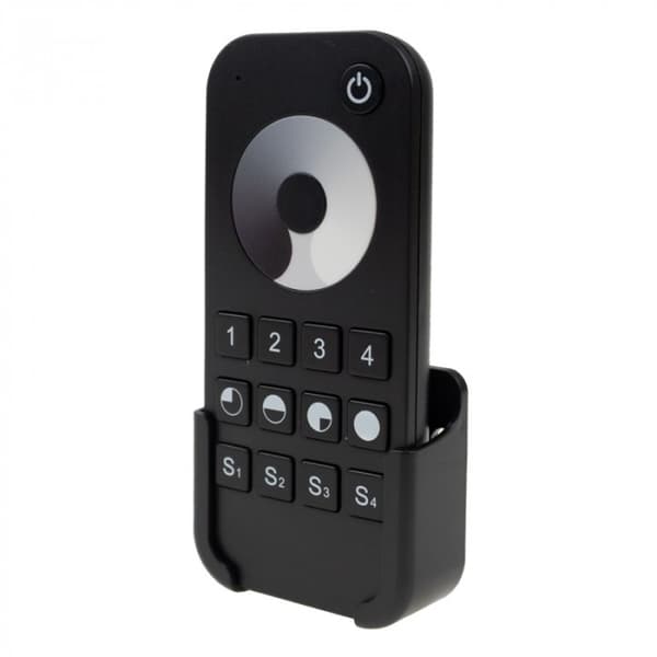 Fjernbetjening til LED-strips RT6 RF til MONO-controllere 4-zone touch sort Ecolight