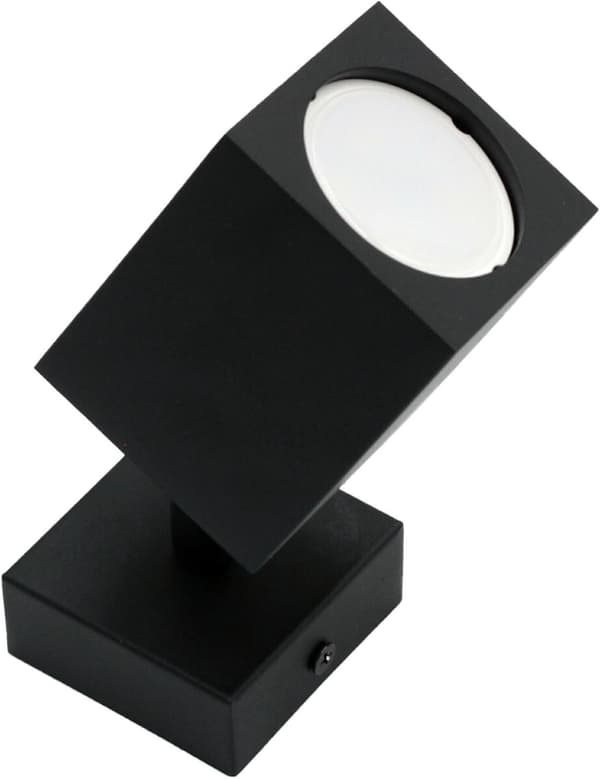 Sort væg- og loftlampe GU10 Quantus ID-6101 Idealux