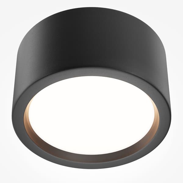Sort rund loftspot Ø17cm til badeværelse LED 15W Hydra Maytoni
