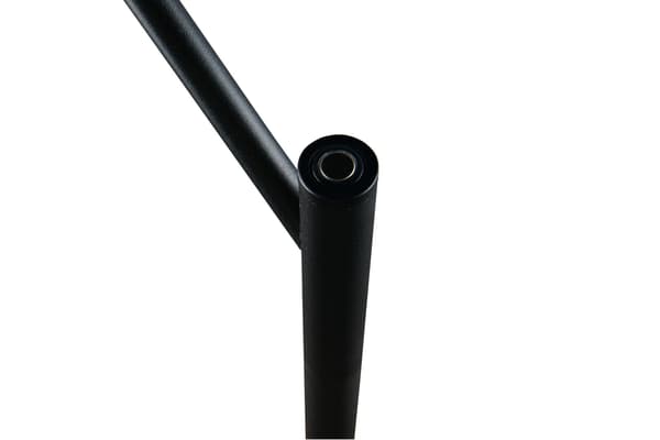Moderne sort gulvlampe med stor LED lysring 21W DIOS Trio