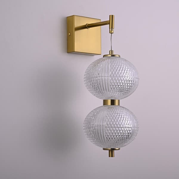 Væglampe guld 2 kugler 30W LED Amerilla Idealed