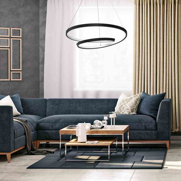 Sort LED-pendellampe LUCERO Milagro 7948