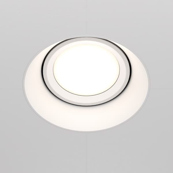 Infälld spotlight rund vit rörlig 1xGU10 50W Dot Maytoni
