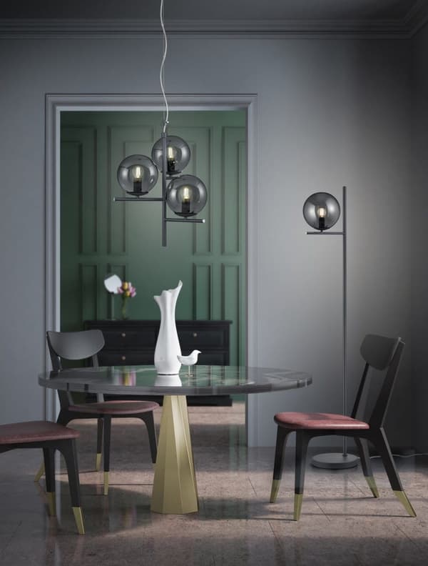 PURE antracit taklampa Trio 302000342