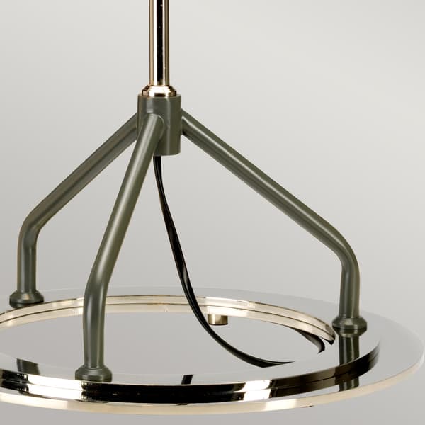 Bordlampe sølv med grå skærm Vicenza E27 60W Elstead