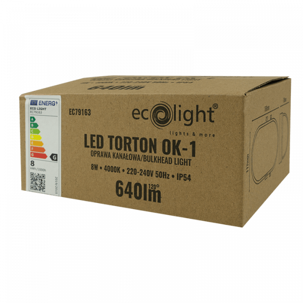LED-plafond oval IP54 mångsidig LED 8W Torton EC79163 Ecolight