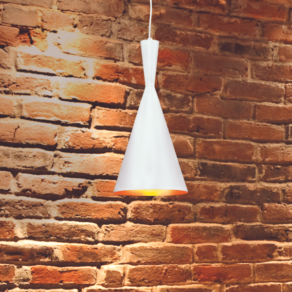 Pendellampe hvid-guld E27 MODERN 306777 Polux