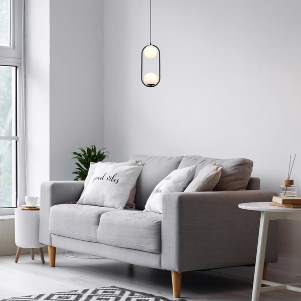 Pendellampe E27 2x20W sort 72029 Ghita Rabalux