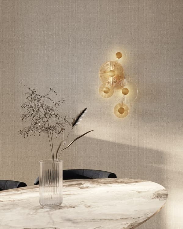 Seinävalaisin 5 lasista pyöreää varjostinta ALLURE LED 25W W0357 Maxlight