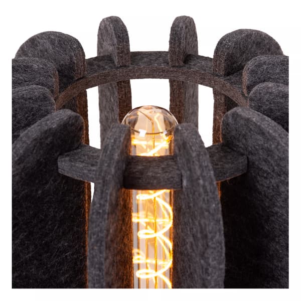 Bordlampe sort grå E27 Rafal Lucide