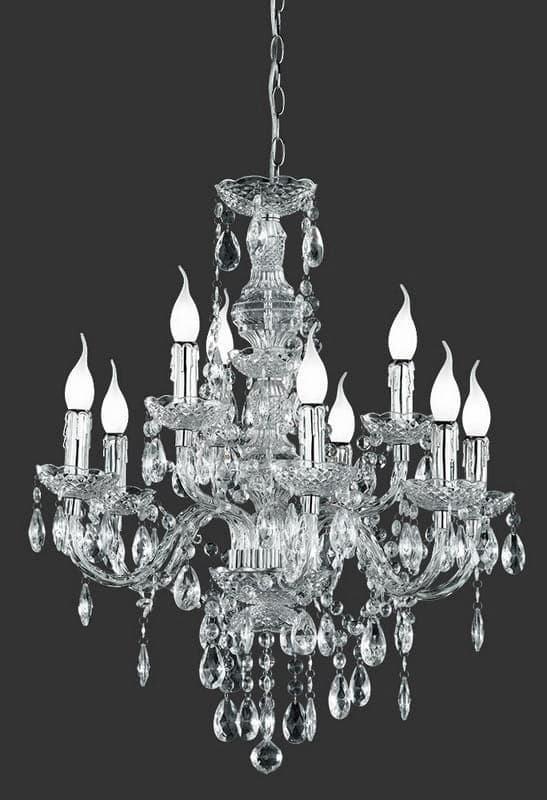 Kristallkrona LÜSTER silver RL R1169-00