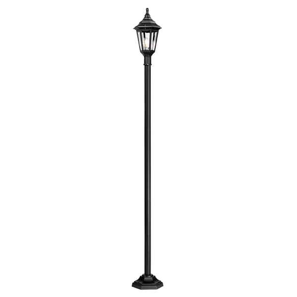 Trädgårdslykta hög svart E27 60W Kinsale Elstead