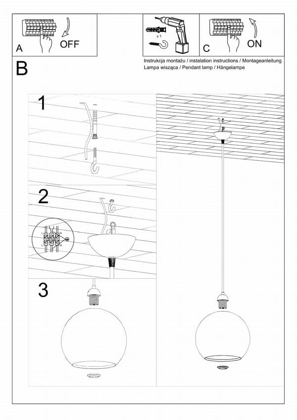 Pendellampe BALL Grøn Sollux Lighting SL.0254