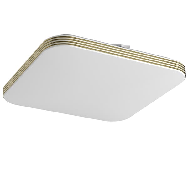 Firkantet loftlampe 33 cm LED 17W hvid / guld Dabar Eko-Light