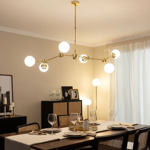 Loftlampe Guld Mælkekugler Abruzzo Ricardo 6xG9